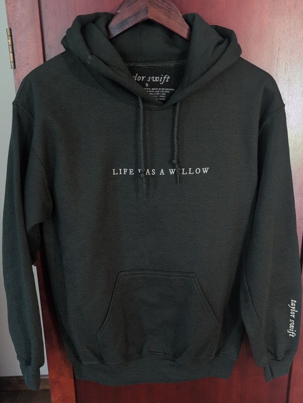 Taylor Swift Life Was A Willow Hoodie Size SMALLEvermore Album Eras Tour Swiftie